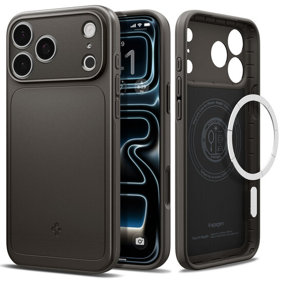 Spigen Thin Fit MagSafe iPhone 18 Pro hoesje grijs