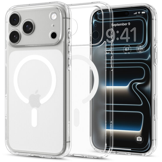 Spigen Ultra Hybrid MagSafe iPhone 18 Pro hoesje frost wit