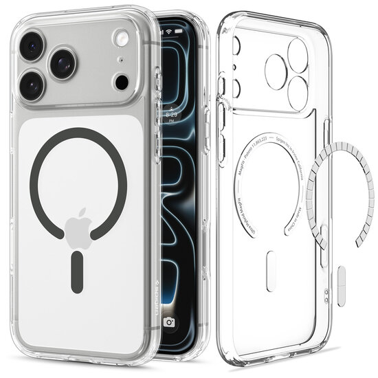Spigen Ultra Hybrid MagSafe iPhone 18 Pro hoesje grijs