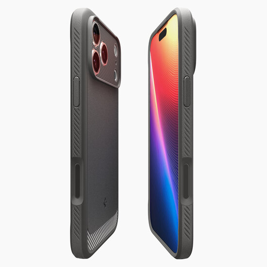 Spigen Rugged Armor MagSafe iPhone 18 Pro hoesje grijs 