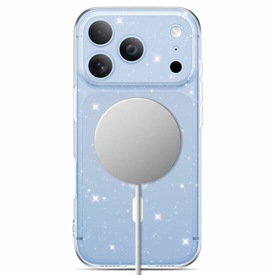 TechProtection Flex MagSafe iPhone 18 Pro case glitter transparent