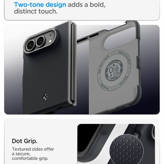 Spigen Nano Pop MagSafe iPhone Duo hoesje zwart