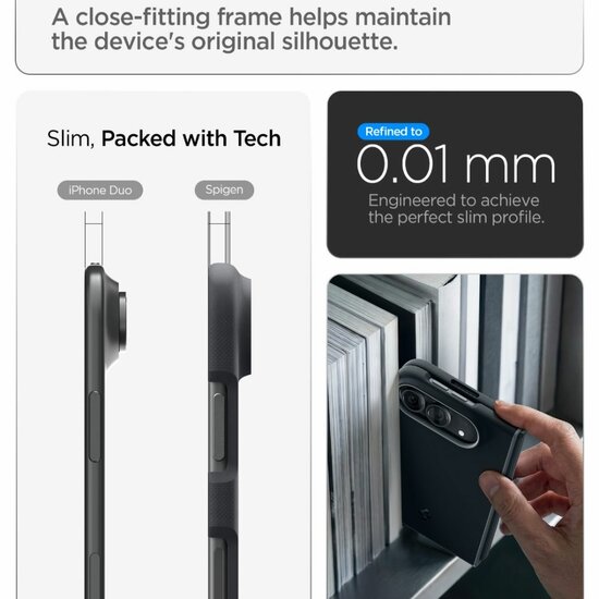 Spigen Nano Pop MagSafe iPhone Duo hoesje zwart