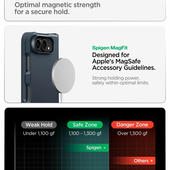 Spigen Tough Armor Pro MagSafe iPhone&nbsp;Duo hoesje metal slate
