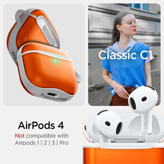 Spigen Classic AirPods 5 / AirPods 4 hoesje Tangerine
