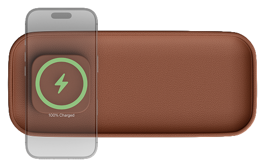 Twelve South Valet draadloze oplader small bruin