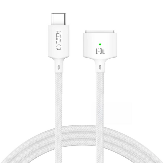 TechProtection UltraBoost MagSafe 3 Macbook kabel 300 cm wit