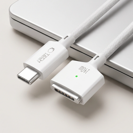 TechProtection UltraBoost MagSafe 3 Macbook kabel 300 cm wit
