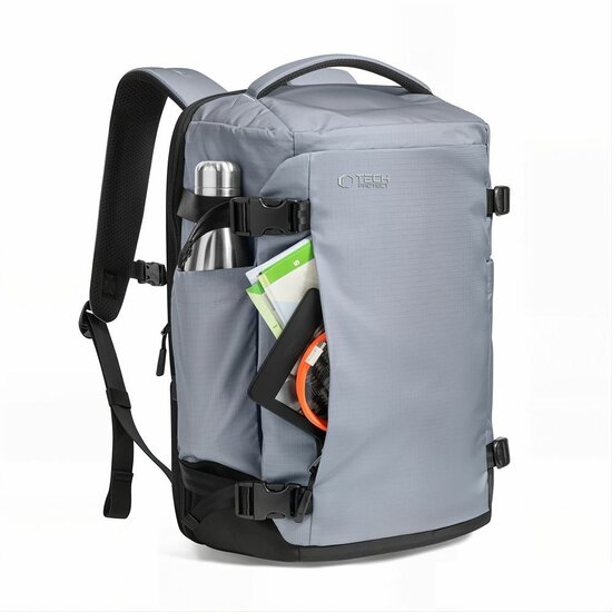 TechProtection Defender handbagage 24 liter rugzak 40 x 30 x 20 cm grijs