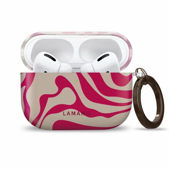 TechProtection Design AirPods Pro 3 hoesje flamingo
