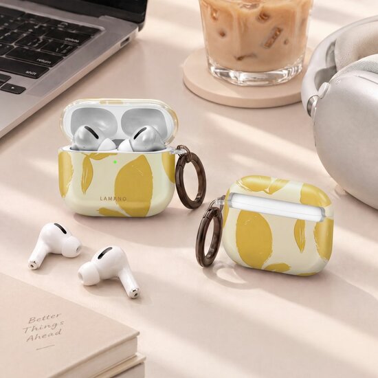 TechProtection Design AirPods Pro 3 hoesje lemon haze