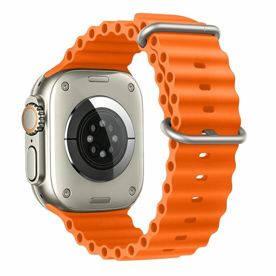 TechProtection siliconen pro Apple Watch Ultra 49 / 45 / 44 mm bandje oranje
