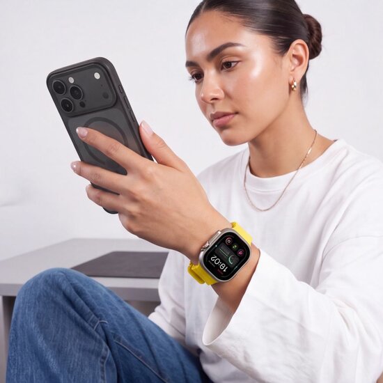 TechProtection Oceaan Apple Watch Ultra 49 / 46 / 45 / 44 mm bandje geel