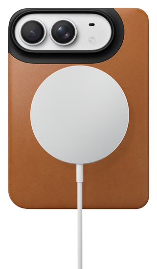 Nomad Mag Leather Back iPhone Duo hoesje saddle
