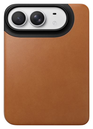 Nomad Mag Leather Back iPhone Duo hoesje saddle