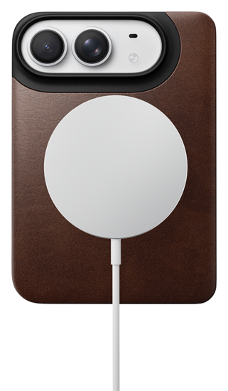 Nomad Mag Leather Back iPhone Duo hoesje bruin
