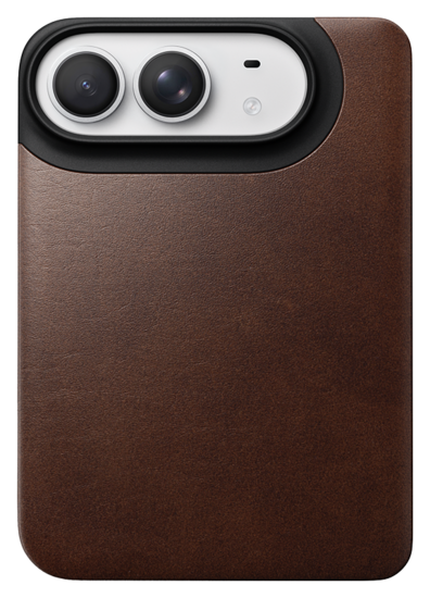 Nomad Mag Leather Back iPhone Duo hoesje bruin