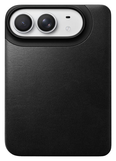 Nomad Mag Leather Back iPhone Duo hoesje zwart