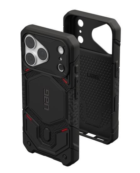 UAG Monarch Pro MagSafe iPhone 18 Pro hoesje kevlar zwart