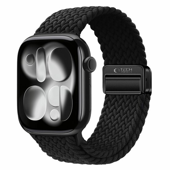 TechProtection Nylon Plus Apple Watch 49 / 46 / 45 mm bandje zwart
