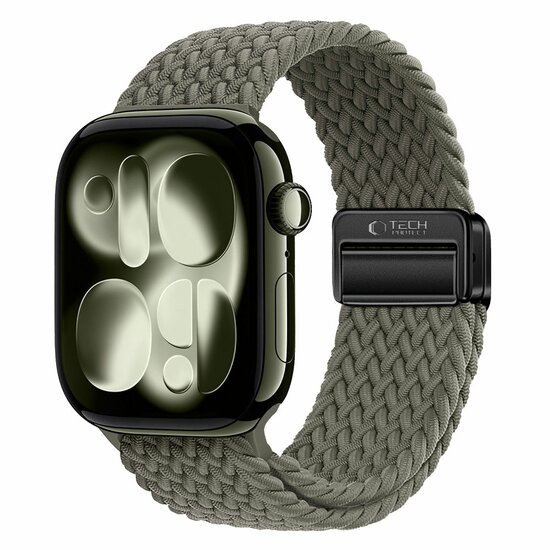 TechProtection Nylon Plus Apple Watch 49 / 46 / 45 / 44 mm bandje groen