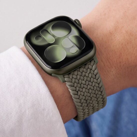 TechProtection Nylon Plus Apple Watch 49 / 46 / 45 / 44 mm bandje groen