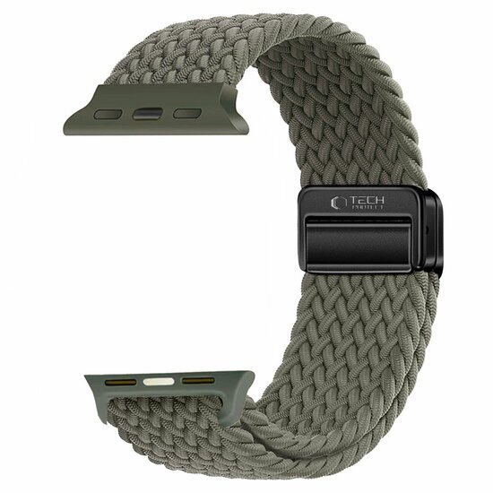 TechProtection Nylon Plus Apple Watch 49 / 46 / 45 / 44 mm bandje groen