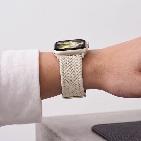 TechProtection Nylon Plus Apple Watch 49 / 46 / 45 / 44 mm bandje beige