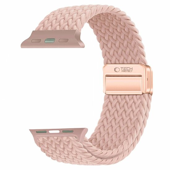 TechProtection Nylon Plus Apple Watch 42 / 41 / 40 mm bandje roze