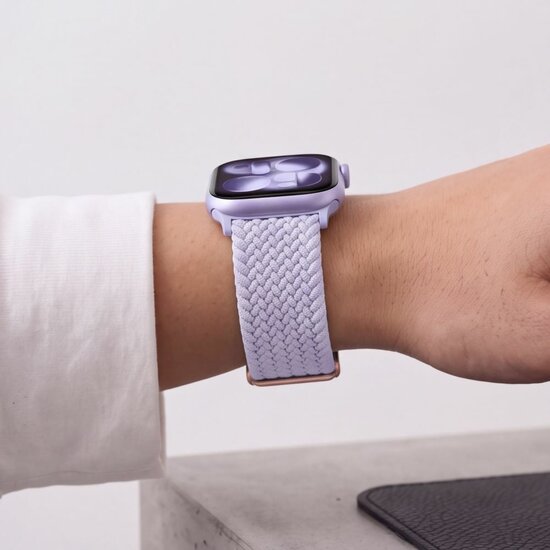 TechProtection Nylon Plus Apple Watch 42 / 41 / 40 mm bandje paars