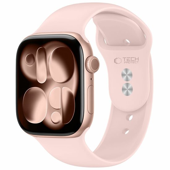 TechProtection Silicone Apple Watch 42 / 41 / 40 mm bandje roze