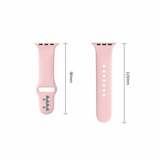 TechProtection Silicone Apple Watch 42 / 41 / 40 mm bandje roze