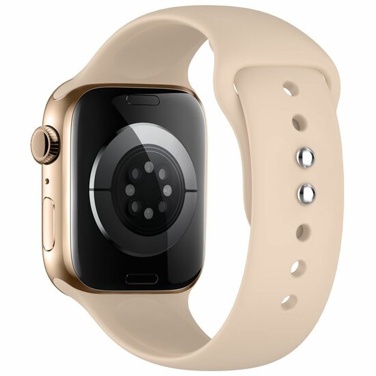TechProtection Silicone Apple Watch 42 / 41 / 40 mm bandje walnut