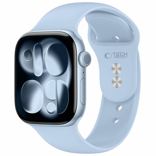 TechProtection Silicone Apple Watch 42 / 41 / 40 mm bandje lichtblauw