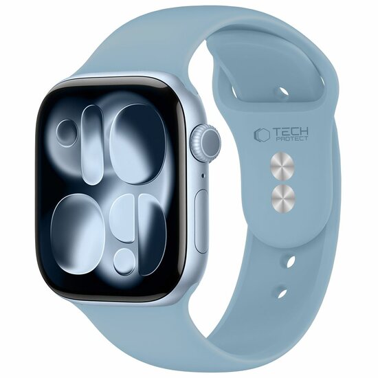 TechProtection Silicone Apple Watch 42 / 41 / 40 mm bandje blue jeans