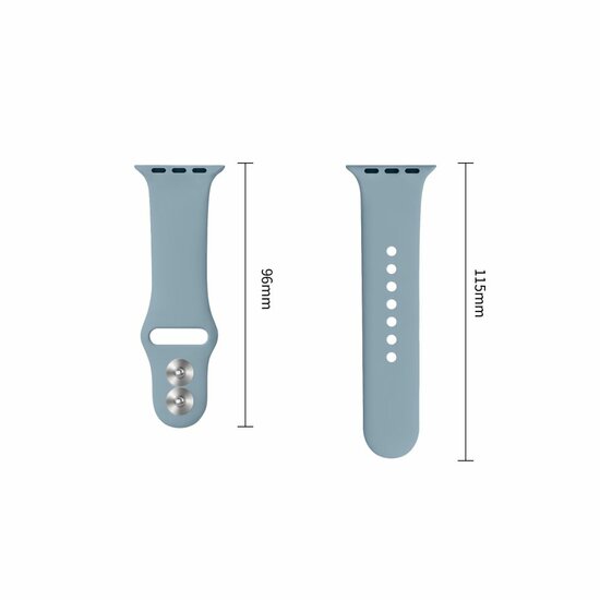 TechProtection Silicone Apple Watch 42 / 41 / 40 mm bandje blue jeans