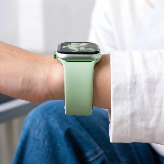 TechProtection Silicone Apple Watch 42 / 41 / 40 mm strap pistachio