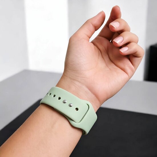 TechProtection Silicone Apple Watch 42 / 41 / 40 mm strap pistachio