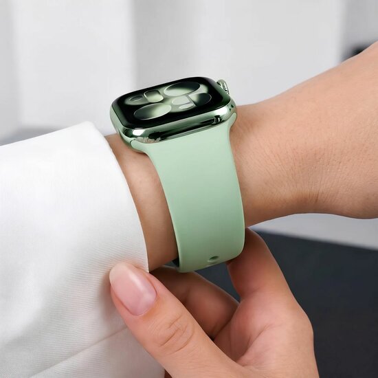 TechProtection Silicone Apple Watch 42 / 41 / 40 mm strap pistachio
