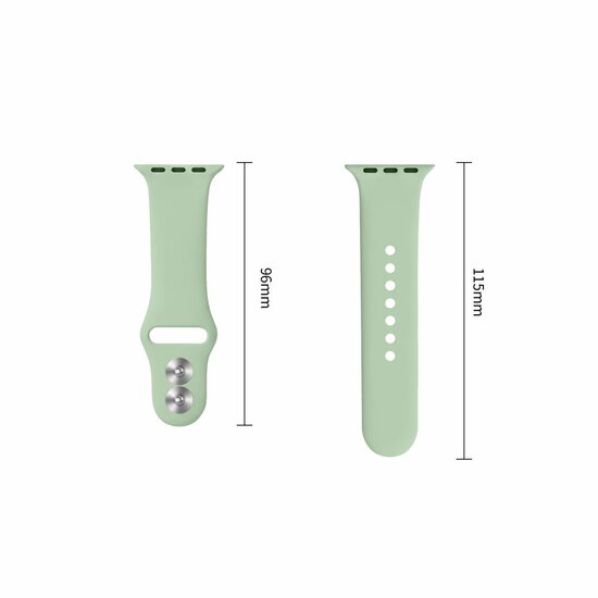 TechProtection Silicone Apple Watch 42 / 41 / 40 mm strap pistachio
