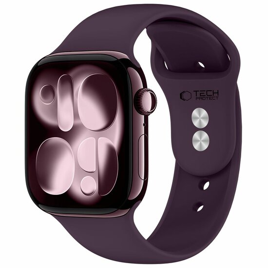 TechProtection Silicone Apple Watch 42 / 41 / 40 mm bandje burgundy