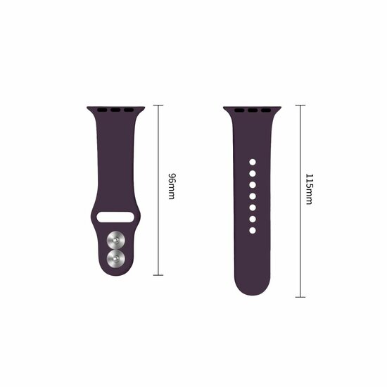 TechProtection Silicone Apple Watch 42 / 41 / 40 mm bandje burgundy