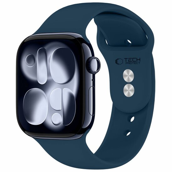 TechProtection Silicone Apple Watch 42 / 41 / 40 mm bandje navy