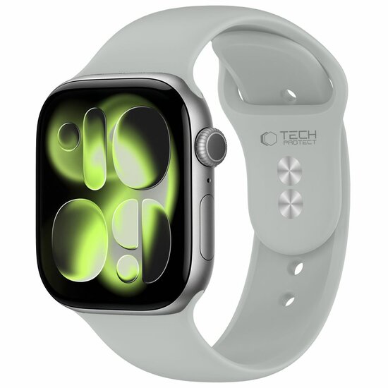 TechProtection Silicone Apple Watch 42 / 41 / 40 mm bandje grijs