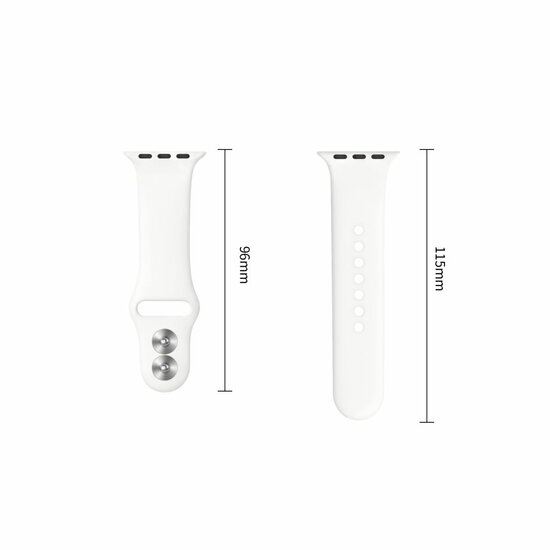 TechProtection Silicone Apple Watch 42 / 41 / 40 / 38 mm Armband weiss