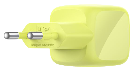 Belkin BoostCharge 30 watt USB-C oplader met gevlochten USB C kabel citrus