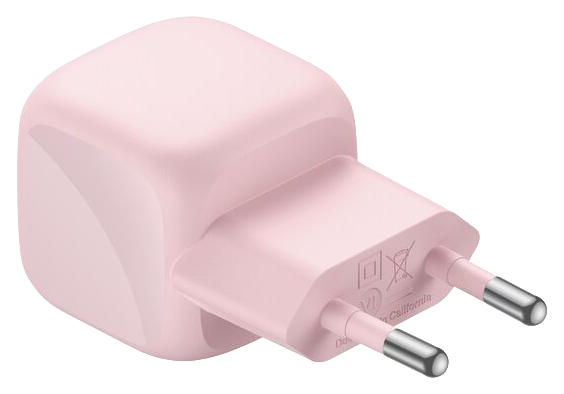 Belkin BoostCharge 30 watt USB-C oplader met gevlochten USB C kabel blush roze