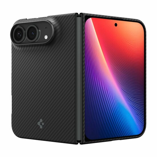Spigen AirSkin Aramid MagSafe iPhone Duo&nbsp;hoesje zwart