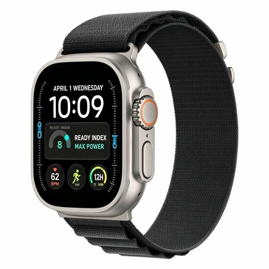 TechProtection Alpine Pro Apple Watch Ultra 49 / 46 / 45  mm bandje zwart