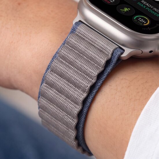 TechProtection Alpine Pro Apple Watch Ultra 49 / 46 / 45  mm bandje navy / grijs